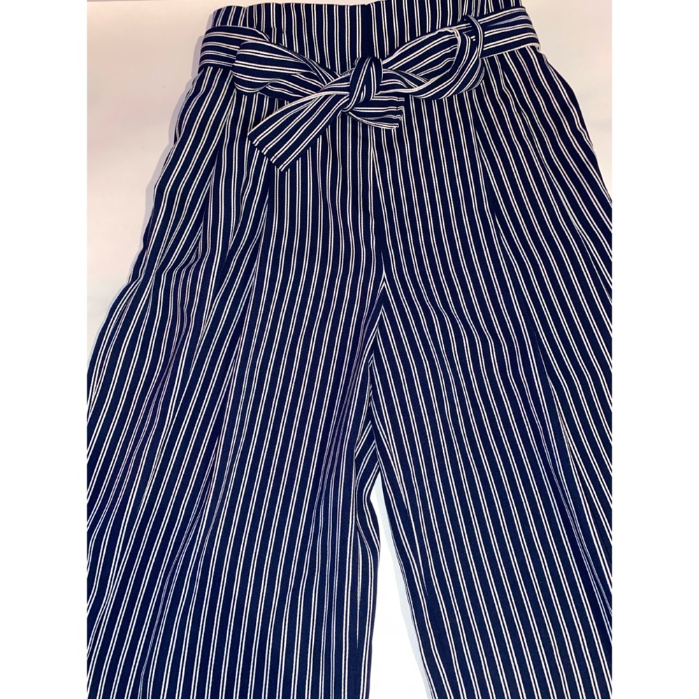 Tie front culotte capri pants